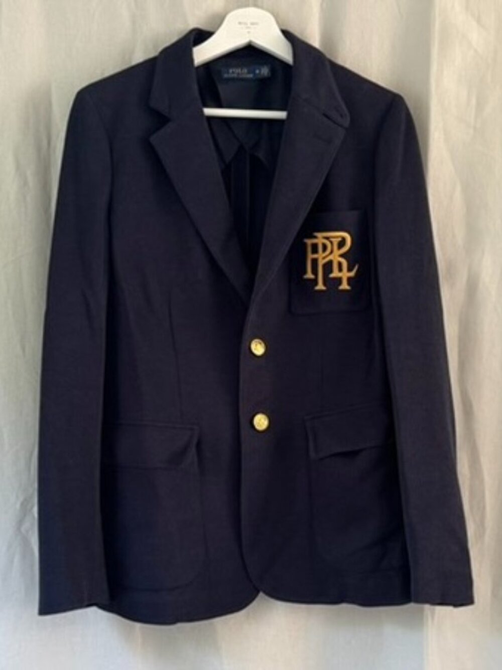 Polo Ralph Lauren Navy Crest Blazer Gold Buttons Women’s Size 10 NWOT